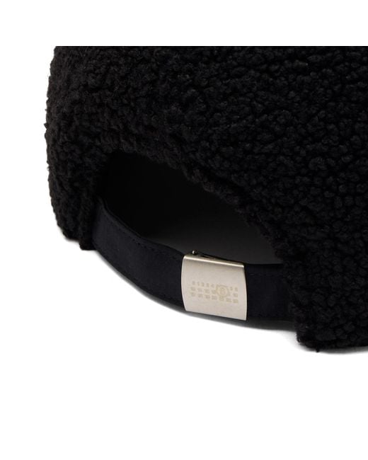 Maison Margiela Black Mm6 Fleece Cap