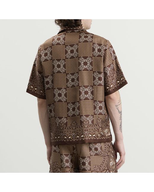 Amiri Brown Ma Check Camp Shirt for men