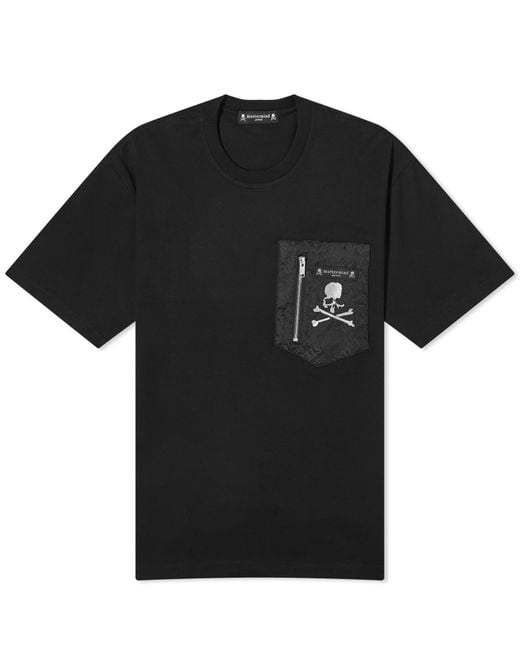 Mastermind Japan Black Zip Pocket T-Shirt for men