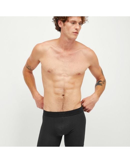 Skims Black Cotton Boxer Brief 5" for men