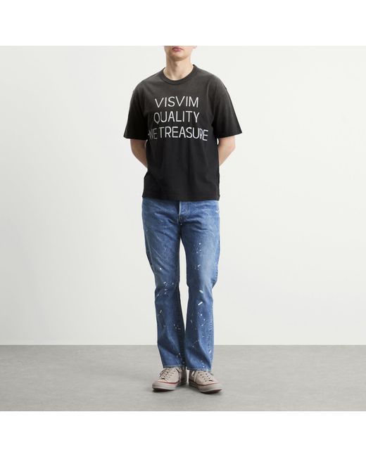 Visvim Black Jumbo T-Shirt Dmgd for men