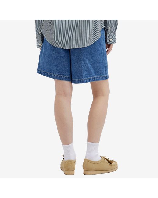 Obey Blue Eli Pleated Short