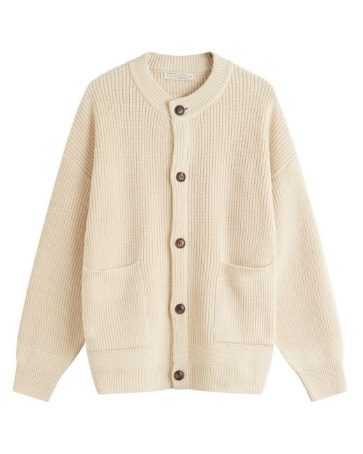 FRIZMWORKS Natural Heavy Wool Cardigan for men