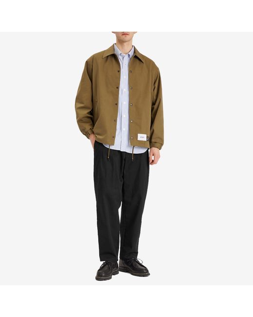 (w)taps Green Cordura Windbreaker Jacket for men