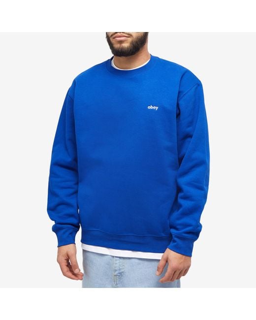 Obey Blue Always Crew Sweater for men