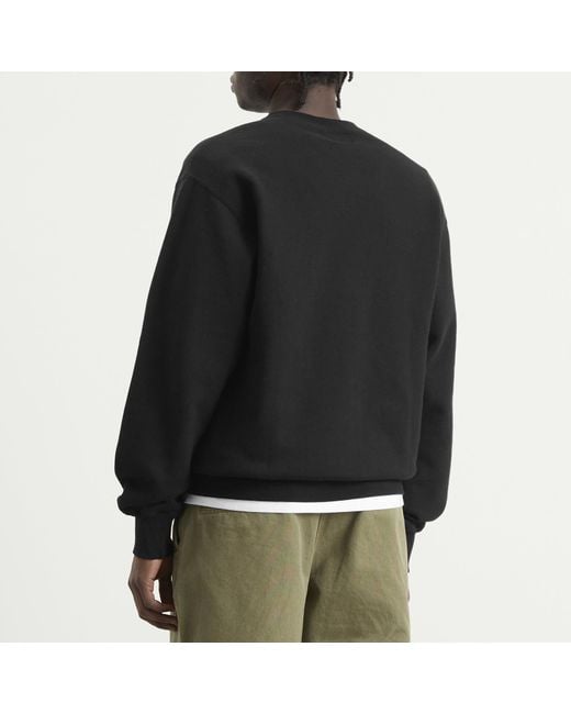 Beams Plus Black Crew Sweatshirt for men