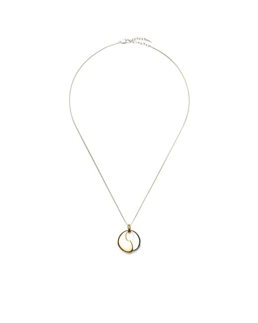 Missoma Metallic Sculptural Pebble Pendant Necklace
