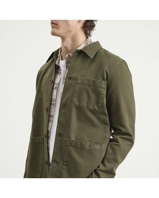 Nudie Jeans Green Nudie Barney Worker Jacket for men