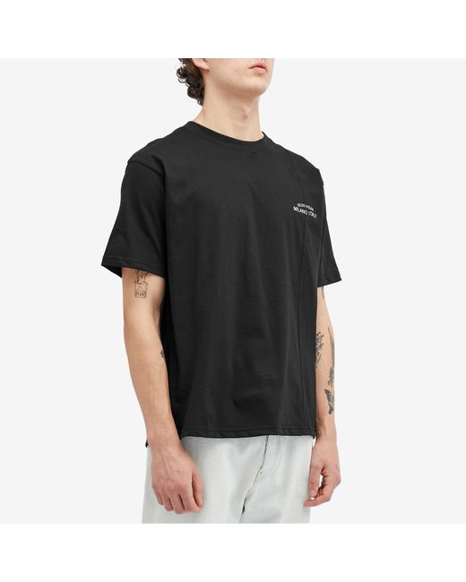 Gcds Black Embroidered Logo T-Shirt for men