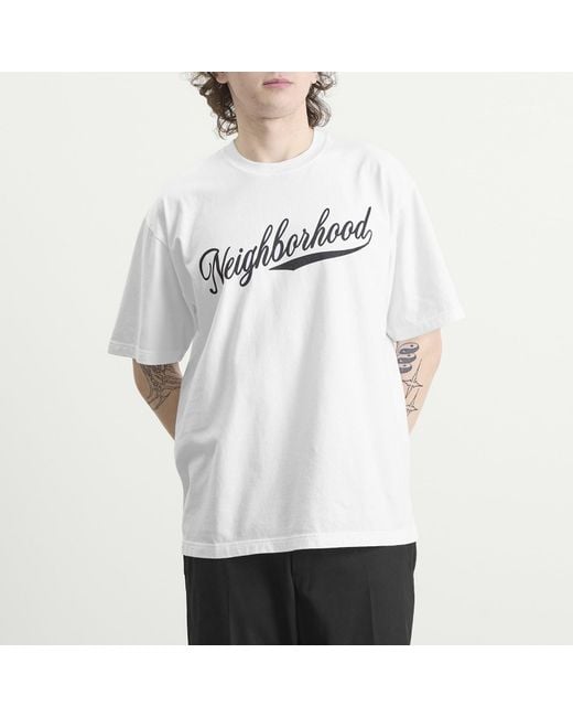 Neighborhood White Ss-2 Baseball Logo T-Shirt for men