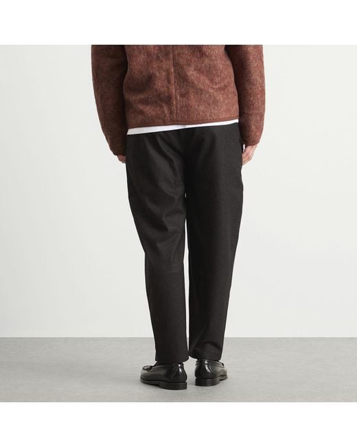 A Kind Of Guise Black Folded Wide Trousers for men