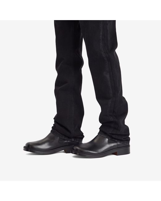 Alexander McQueen Black Leather Boot for men