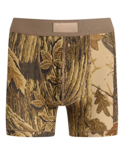 Skims Green Cotton Boxer Brief 3" for men