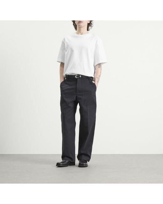 Studio Nicholson Blue Balos Cotton Wide Leg Trouser for men