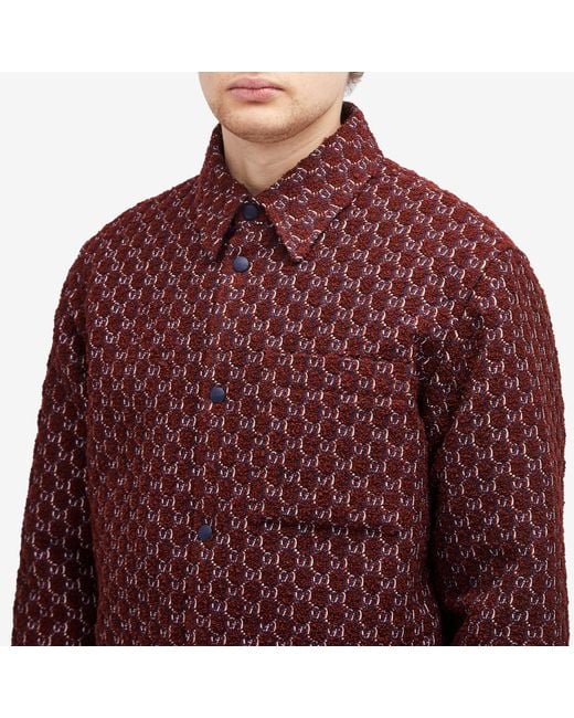 Gucci Purple Gg Shadow Boucle Jacket for men