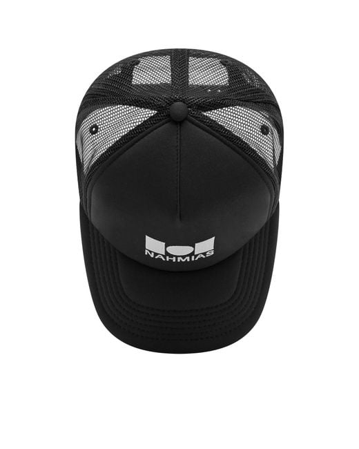 NAHMIAS Black Logo Trucker Cap for men