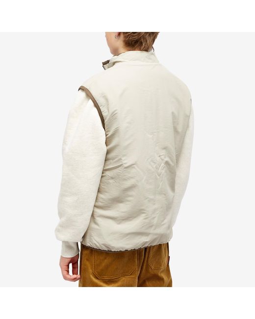 Gramicci Brown Reversible Fleece Vest for men