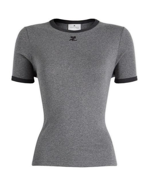 Courreges Gray Signature T-Shirt