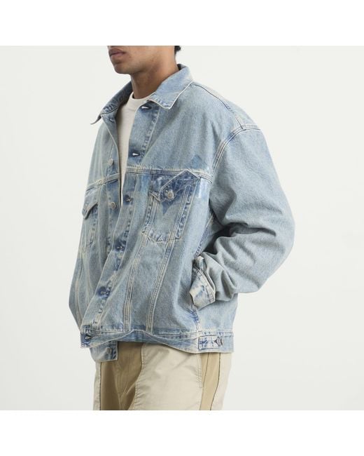 Maison Margiela Blue Taped Denim Jacket for men
