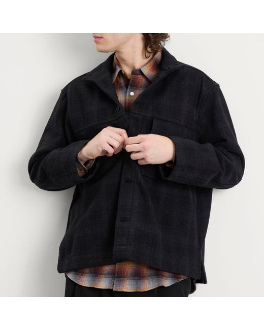 YMC Black Cruiser Check Shirt Jacket for men