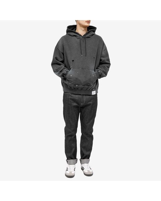 Neighborhood Gray Damage Hoodie for men