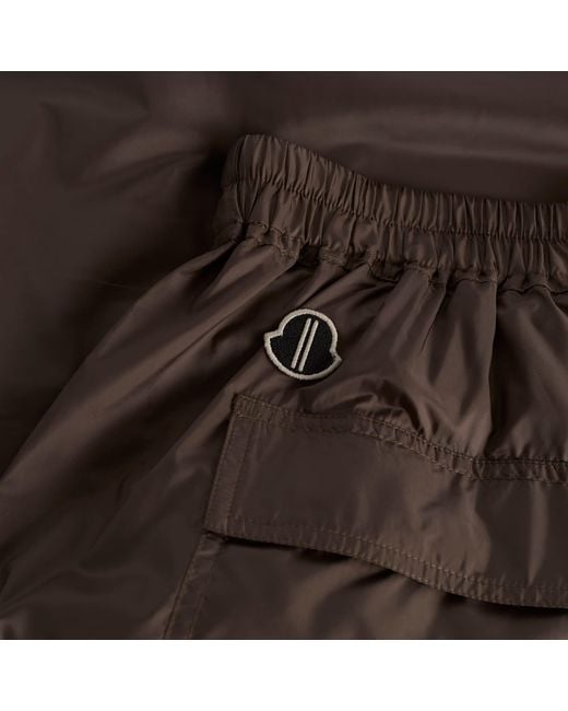 Rick Owens Brown X Moncler Kiltshorts Drawstring Shorts