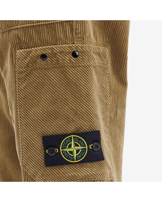 Stone Island Natural Pocket Corduroy Trousers for men