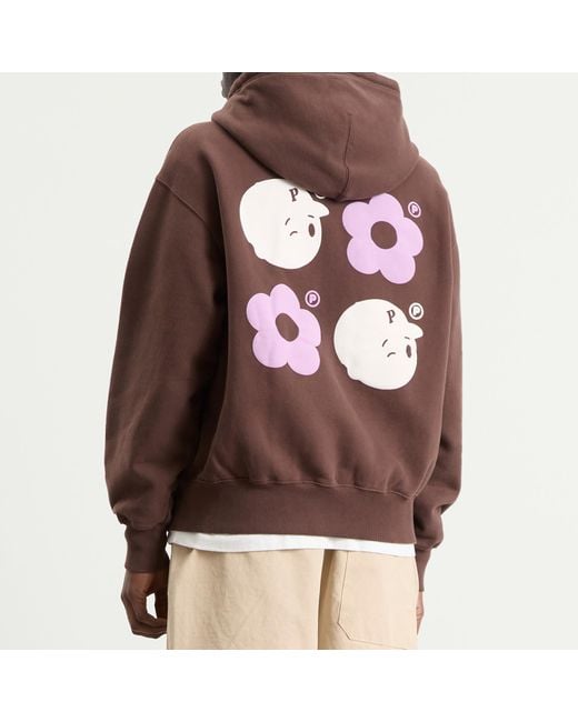 Pawa Speed Sports Brown Multi Monogram Zip Hoodie for men