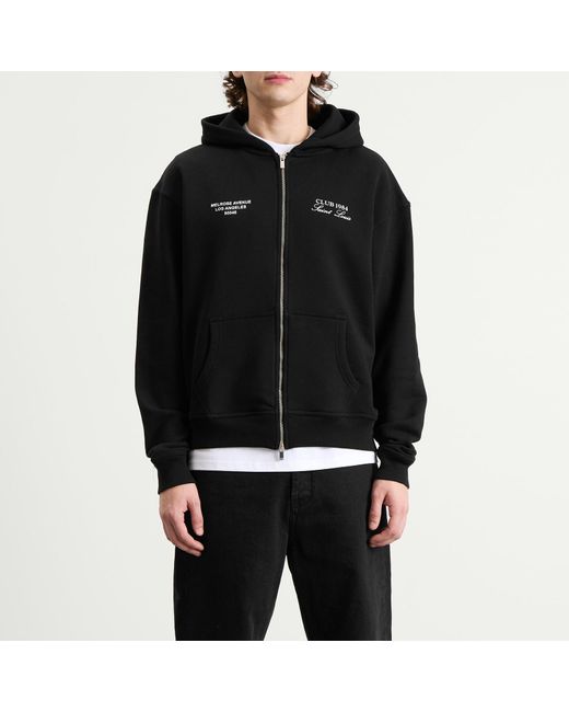 Club 1984 Black Melrose Zip Hoodie for men