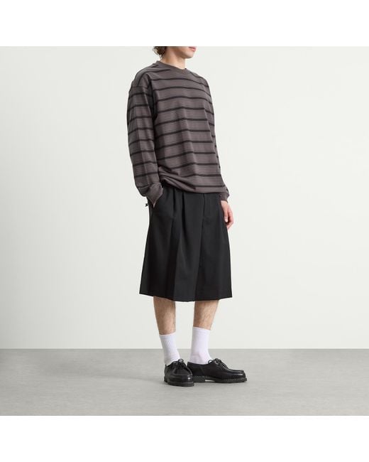 Comme des Garçons Gray Stripe Long Sleeve T-Shirt for men