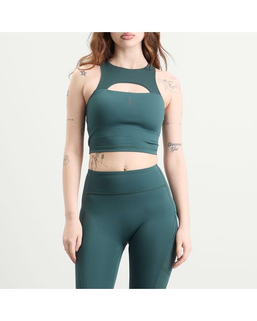 On Shoes Green Train Volt Crop Top