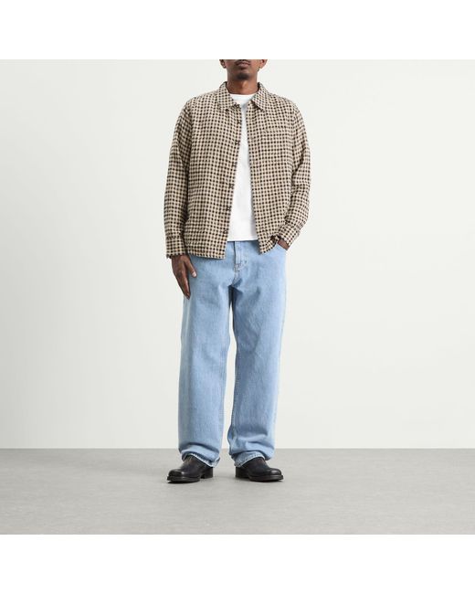 Corridor NYC Natural Fall Check Long Sleeve Shirt for men
