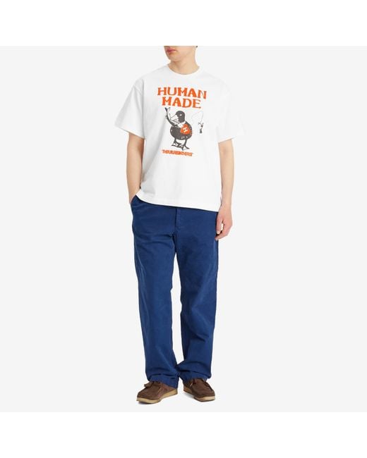 Human Made White Fishing Duck T-Shirt for men