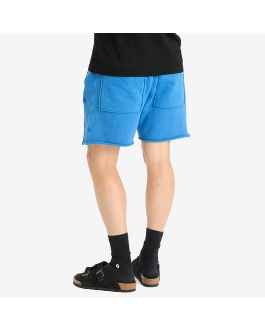 Les Tien Blue Heavyweight Yacht Sweat Short for men