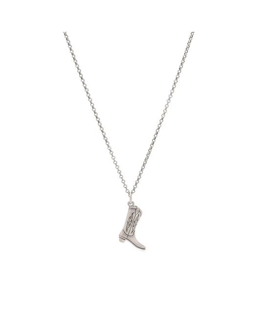 Serge Denimes Metallic Cowboy Boot Necklace for men