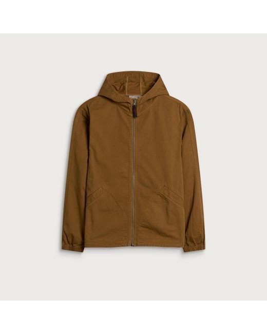 Gramicci Green Herringbone Hooded Jacket for men