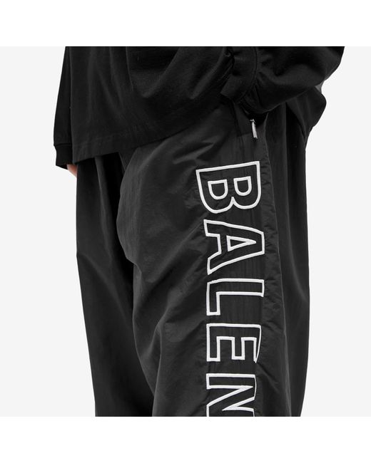 Balenciaga Gray Logo Wide Track Pants for men