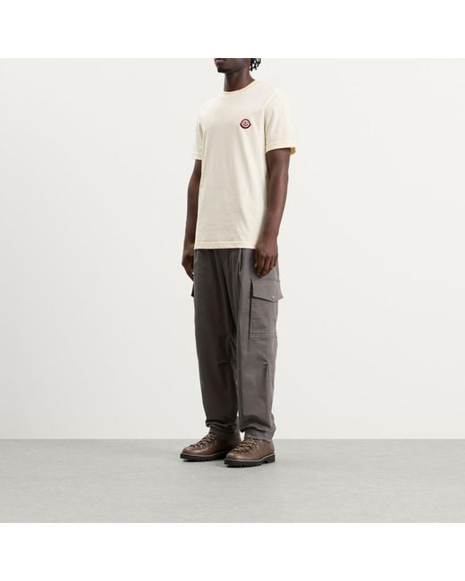 Moncler Natural Cotton Logo T-Shirt for men