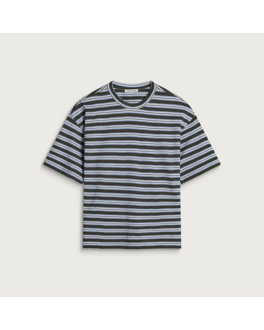 YMC Blue Rapport Stripe Triple T-Shirt for men