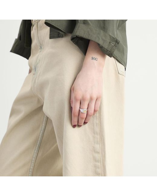 Tom Wood White Mined Ring Small