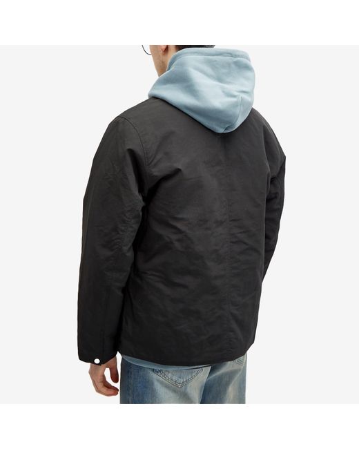 Norse Projects Black Pelle Waxed Nylon Insulated Jacket for men