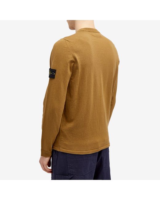 Stone Island Brown Crew Neck Knit for men