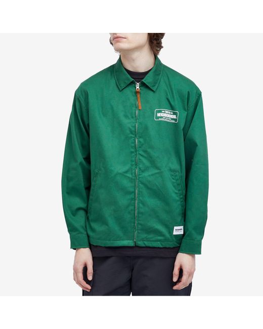 Neighborhood Green Zip Work Jacket for men