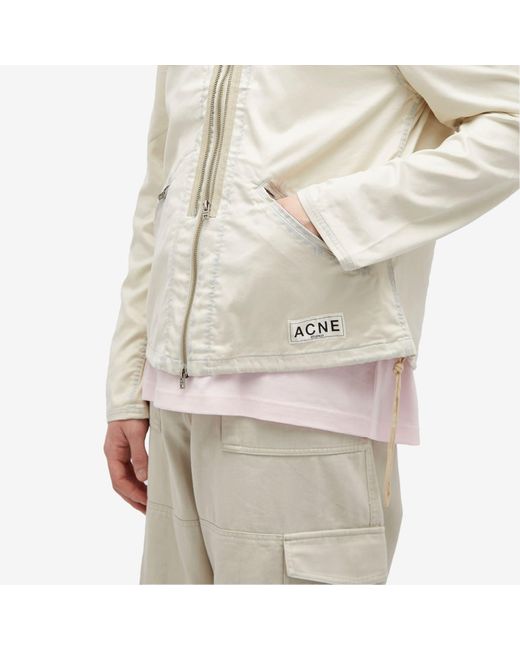 Acne White Ondrey Faux Suede Jacket for men