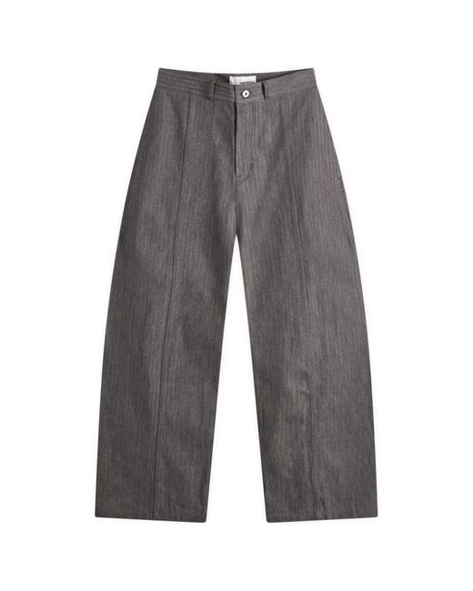 SAGE NATION Gray Herringbone Welt Trousers for men