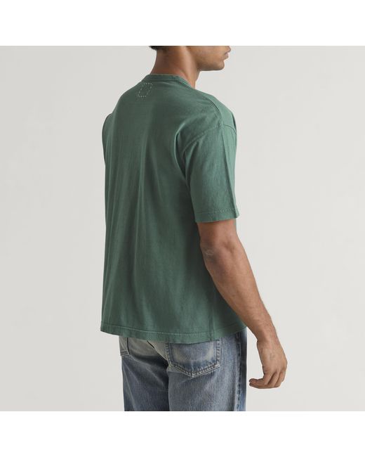 Visvim Green Jumbo Damaged T-Shirt for men