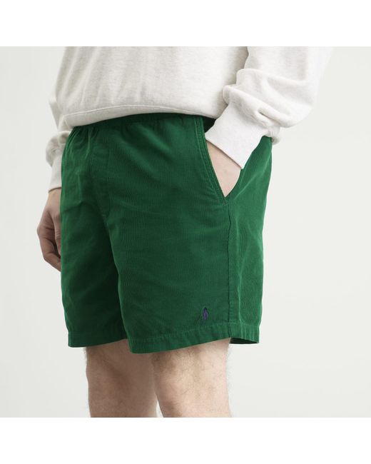 Polo Ralph Lauren Green Micro Corduroy Shorts for men