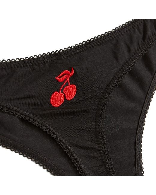 Fruity Booty Commando Thong in Black | Lyst
