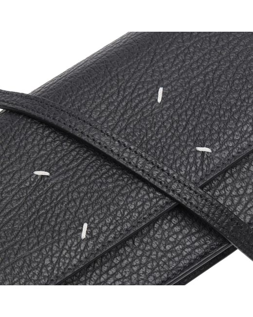 Maison Margiela Black Large Wallet With Chain