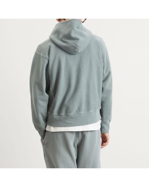Les Tien Blue Heavyweight Hoodie for men